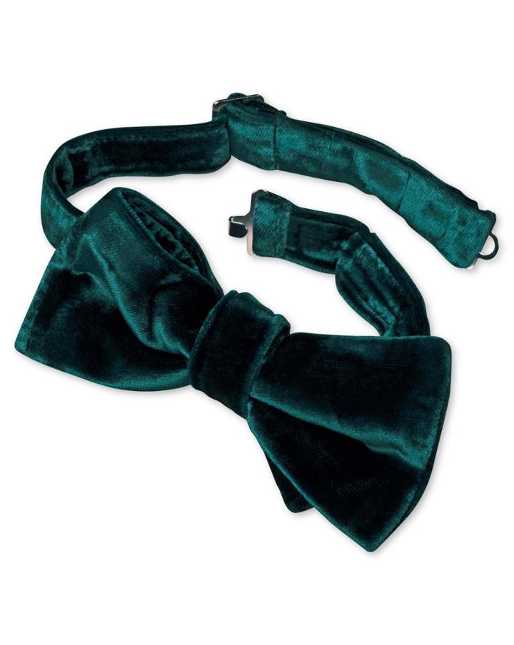 Charles Tyrwhitt Charles Tyrwhitt Green Velvet Ready-tied Bow Tie