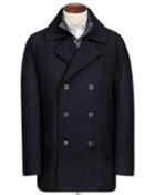 Charles Tyrwhitt Navy Wool Pea Wool Coat Size 38 By Charles Tyrwhitt