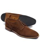 Charles Tyrwhitt Brown Suede Derby Shoe Size 11.5 By Charles Tyrwhitt