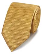  Yellow Tonal Silk Classic Tie By Charles Tyrwhitt