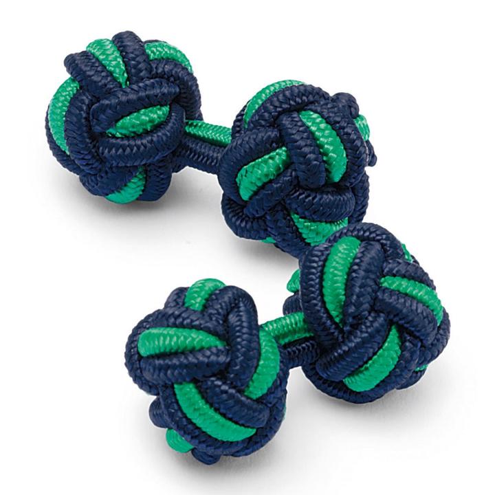 Charles Tyrwhitt Charles Tyrwhitt Navy And Green Cuff Knot Cuff Links