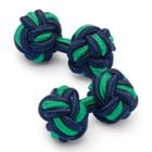 Charles Tyrwhitt Charles Tyrwhitt Navy And Green Cuff Knot Cuff Links