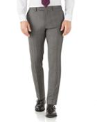 Charles Tyrwhitt Silver Slim Fit Italian Sharkskin Luxury Check Suit Wool Pants Size W32 L30 By Charles Tyrwhitt