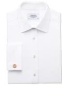 Charles Tyrwhitt Charles Tyrwhitt Extra Slim Fit Egyptian Cotton Diamond Texture White Dress Shirt Size 14.5/32