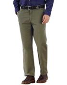 Charles Tyrwhitt Charles Tyrwhitt Olive Classic Fit Flat Front Cotton Chino Pants Size W30 L38