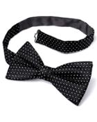 Charles Tyrwhitt Black And White Silk Neat Pattern Ready-tied Bow Tie By Charles Tyrwhitt