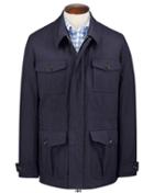 Charles Tyrwhitt Navy Field Cotton Jacket Size 36 By Charles Tyrwhitt