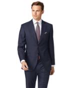  Navy Slim Fit Wool With Cashmere Italian Suit Wool/cashmere Jacket Size 36 By Charles Tyrwhitt