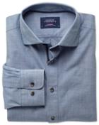 Charles Tyrwhitt Charles Tyrwhitt Slim Fit Sky Cutaway Collar Popover Shirt