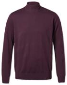  Wine Mock Turtleneck Merino Wool Sweater Size Medium By Charles Tyrwhitt