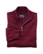 Charles Tyrwhitt Burgundy Cotton Cashmere Zip Neck Sweater Size Xs By Charles Tyrwhitt