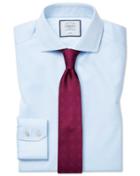  Extra Slim Fit Cutaway Collar Non-iron Cotton Stretch Light Blue Dress Shirt Single Cuff Size 14.5/33 By Charles Tyrwhitt