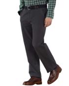 Charles Tyrwhitt Charles Tyrwhitt Charcoal Classic Fit Flat Front Cotton Chino Pants Size W30 L38