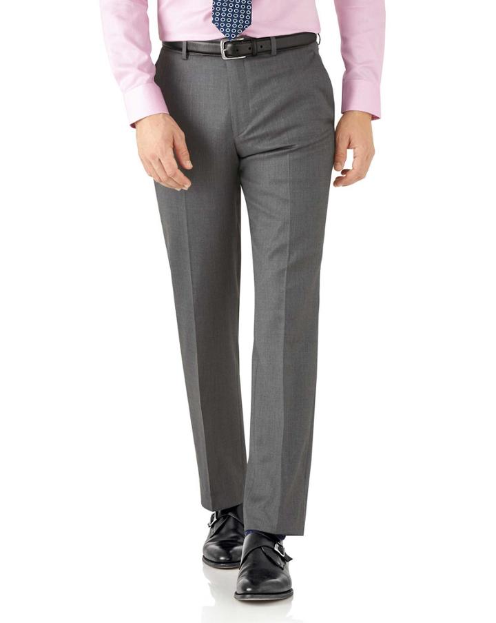Charles Tyrwhitt Grey Classic Fit Italian Suit Wool Pants Size W32 L30 By Charles Tyrwhitt