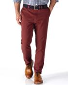 Charles Tyrwhitt Charles Tyrwhitt Red Extra Slim Fit Flat Front Chinos