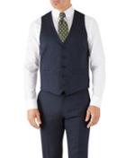 Charles Tyrwhitt Airforce Blue Adjustable Fit Hairline Business Suit Wool Vest Size W38 By Charles Tyrwhitt