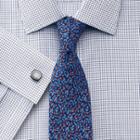 Charles Tyrwhitt Charles Tyrwhitt Extra Slim Fit Non-iron Windsor Check Navy Cotton Dress Shirt Size 15.5/37