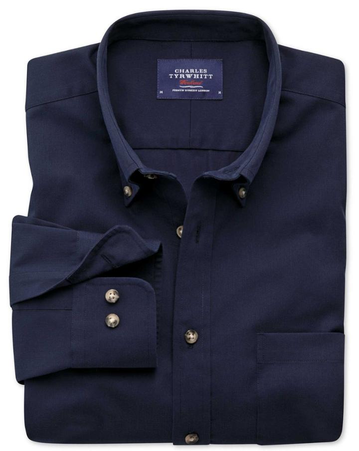 Charles Tyrwhitt Charles Tyrwhitt Classic Fit Non-iron Twill Navy Shirt