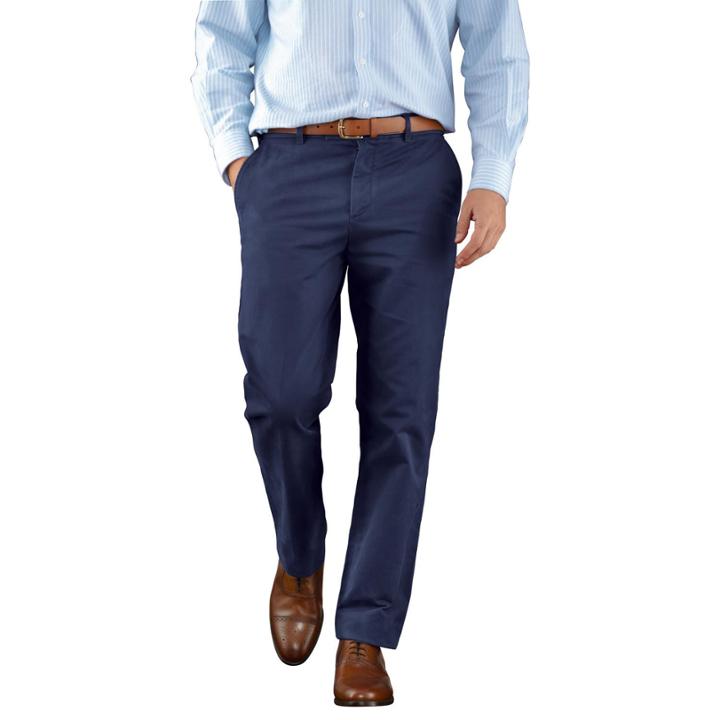 Charles Tyrwhitt Charles Tyrwhitt Marine Blue Flat Front Slim Fit Weekend Chinos (300)