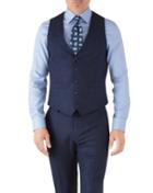 Charles Tyrwhitt Royal Blue Adjustable Fit Flannel Business Suit Wool Vest Size W36 By Charles Tyrwhitt