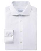 Charles Tyrwhitt Charles Tyrwhitt Slim Fit Spread Collar Non-iron Mouline Stripe Grey Shirt