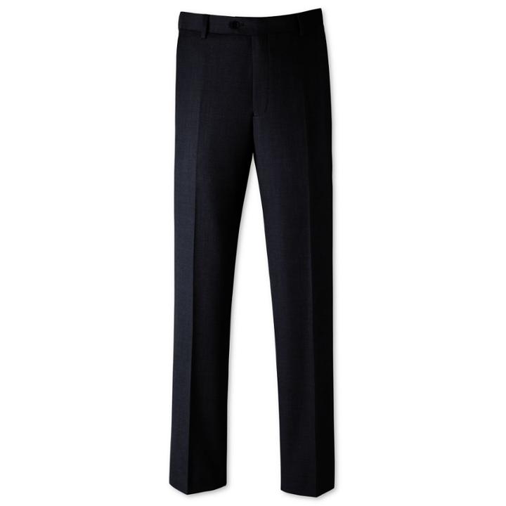 Charles Tyrwhitt Charles Tyrwhitt Mid Blue Classic Fit Spencer Birdseye Business Suit Wool Pants Size W30 L38