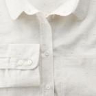 Charles Tyrwhitt Charles Tyrwhitt Women's Semi-fitted Fleck Peached Twill Ivory Cotton Shirt Size 10