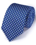  Blue Silk Classic Oxford Spot Tie By Charles Tyrwhitt