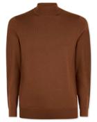  Brown Merino Roll Neck 100percent Merino Wool Sweater Size Large By Charles Tyrwhitt