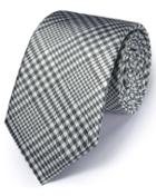 Charles Tyrwhitt Charles Tyrwhitt Grey Silk Classic Prince Of Wales Checkered Tie