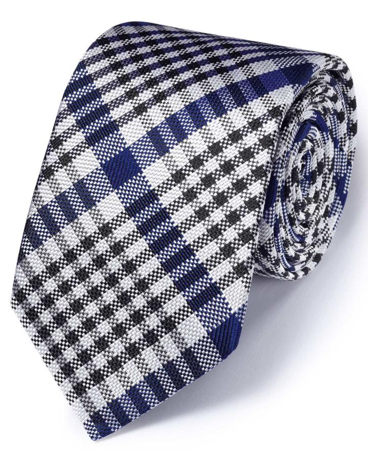 Charles Tyrwhitt Charles Tyrwhitt Royal Silk English Luxury End-on-end Checkered Tie