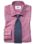  Extra Slim Fit Egyptian Cotton Royal Oxford Magenta Dress Shirt French Cuff Size 14.5/33 By Charles Tyrwhitt