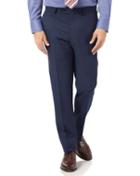 Navy Slim Fit Step Weave Suit Wool Pants Size W32 L32 By Charles Tyrwhitt