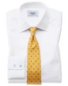  Slim Fit Oxford White Cotton Dress Shirt French Cuff Size 17.5/34 By Charles Tyrwhitt