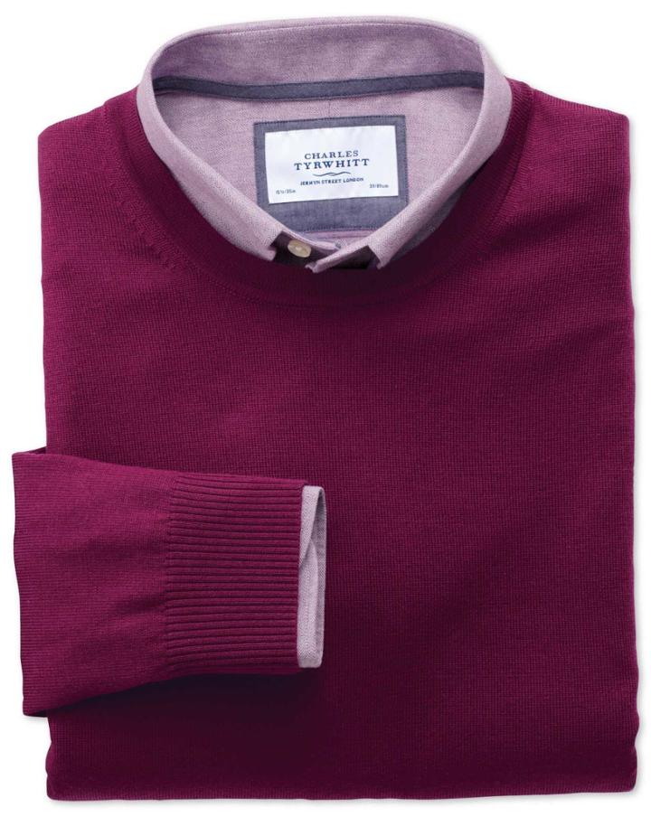 Charles Tyrwhitt Charles Tyrwhitt Berry Merino Wool Crew Neck Sweater Size Small