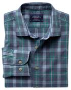 Charles Tyrwhitt Charles Tyrwhitt Extra Slim Fit Blue And Green Check Heather Shirt