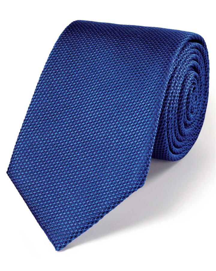 Charles Tyrwhitt Dark Blue Silk Plain Classic Tie By Charles Tyrwhitt