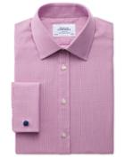 Charles Tyrwhitt Charles Tyrwhitt Extra Slim Fit Oxford Magenta Cotton Dress Shirt Size 14.5/32