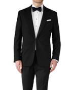 Charles Tyrwhitt Charles Tyrwhitt Black Slim Fit Peak Lapel Tuxedo Wool Jacket Size 36