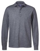 Charles Tyrwhitt Charles Tyrwhitt Navy Long Sleeve Cotton Polo Size Large