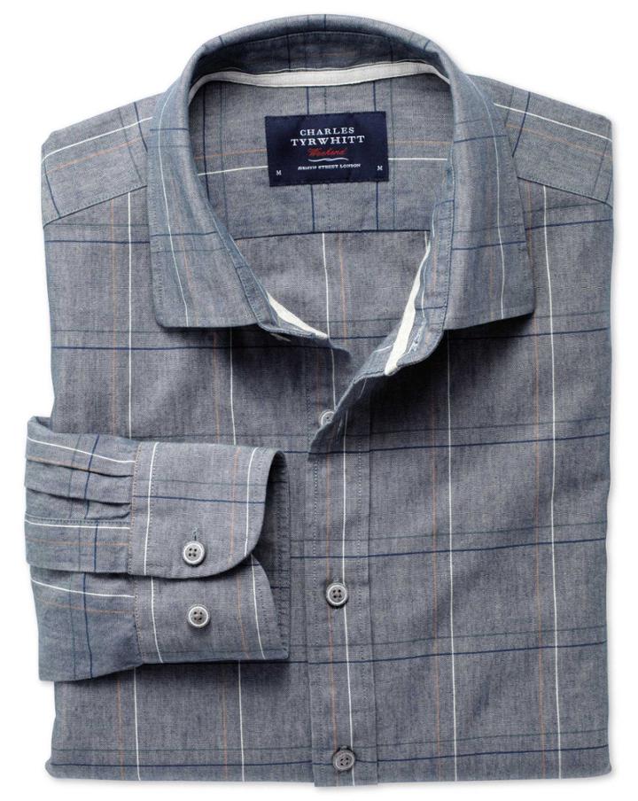 Charles Tyrwhitt Charles Tyrwhitt Classic Fit Navy Check Shirt