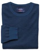 Charles Tyrwhitt Navy And Blue Merino Wool Crew Neck Sweater Size Small By Charles Tyrwhitt