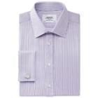 Charles Tyrwhitt Charles Tyrwhitt Extra Slim Fit Bedford Raised Stripe Lilac Cotton Dress Shirt Size 15.5/36