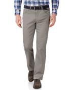 Charles Tyrwhitt Silver Classic Fit Stretch Pique 5 Pocket Cotton Tailored Pants Size W34 L34 By Charles Tyrwhitt