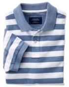 Charles Tyrwhitt Charles Tyrwhitt Classic Fit Blue And White Striped Oxford Polo Shirt