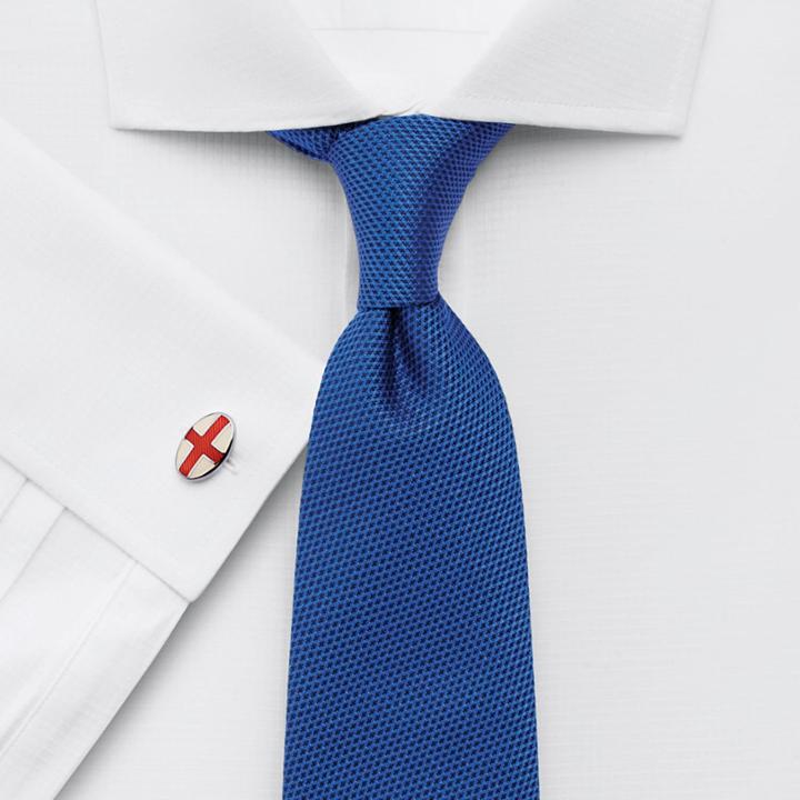 Charles Tyrwhitt Slim Fit Square Weave Spread White Egyptian Cotton Dress Casual Shirt French Cuff Size 18/37 By Charles Tyrwhitt
