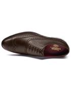 Charles Tyrwhitt Charles Tyrwhitt Chocolate Ashton Calf Leather Wing Tip Brogue Oxford Shoes Size 11.5