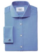 Charles Tyrwhitt Charles Tyrwhitt Extra Slim Fit Spread Collar Egyptian Cotton Cavalry Twill Blue Dress Shirt Size 14.5/32
