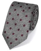 Charles Tyrwhitt Grey Silk Silk Fleck Luxury Tie By Charles Tyrwhitt