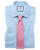  Classic Fit Sky Blue Non-iron Poplin Cotton Dress Shirt French Cuff Size 15/33 By Charles Tyrwhitt